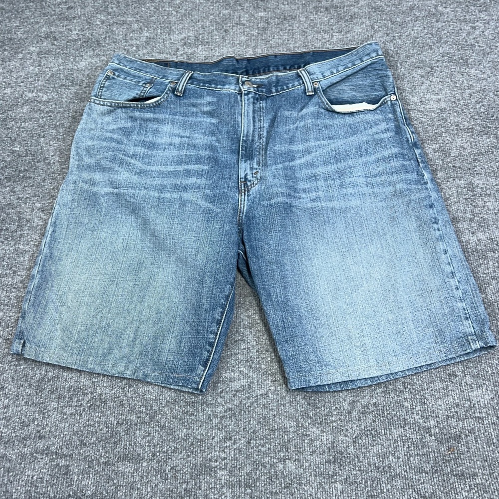Vintage Levis 569 Shorts Mens 40X10 Blue Denim Relaxed Fit Y2K Baggy Pockets